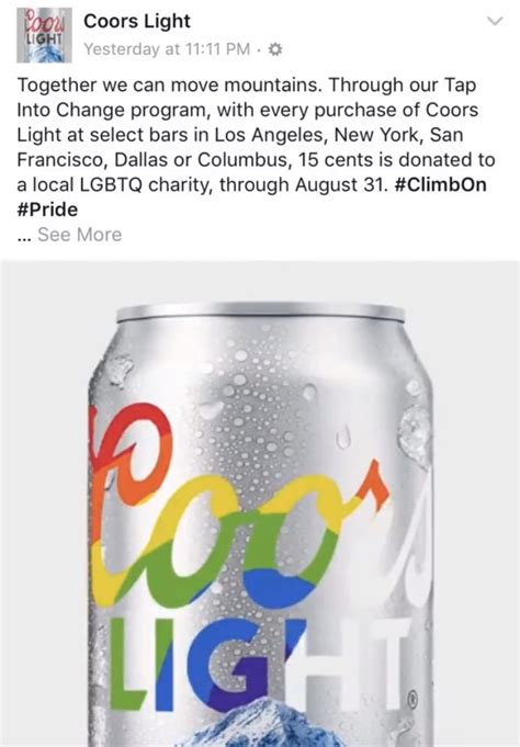 Discover How the Coors Light Pride Can is Making。